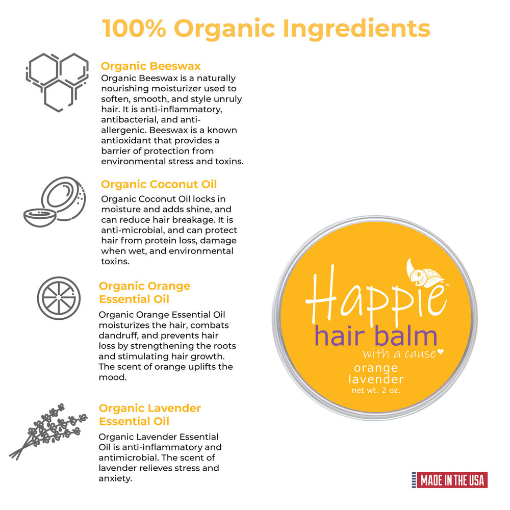 Organic Hair Pomade Happie Balm Pack – Bundle 3